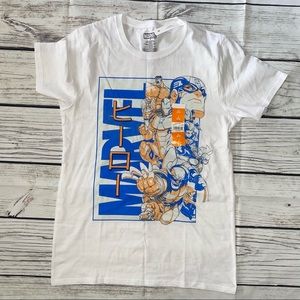 Marvel Mens (M) 38/40 TShirt Graphic print Marvel group White